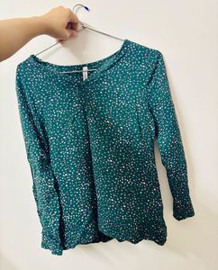 Floral Green Top