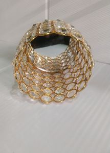 Golden Crystal Candle Holder