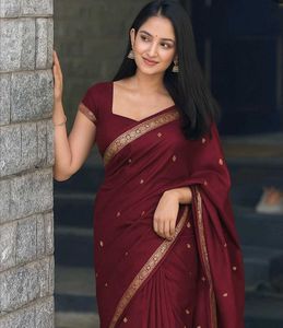 Maroon Silk Saree - A Timeless Beauty!