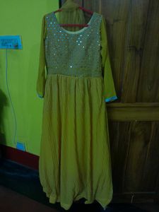 Yellow Anarkali Dress