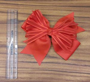 Bow Design Hair Clip Accessory Red
