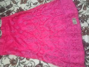 Hot Pink Embroidered Lehenga 32" Size Un Stiched
