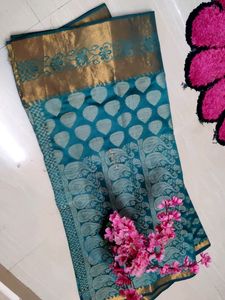 Green Cotton Saree #withoutblouse