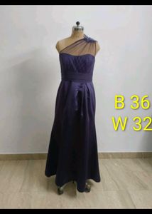 Elegant Purple One-Shoulder Dress