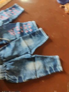 Cute Embroidered Denim Jeans