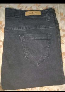 Floral Design Black Denim From Miss Purple 🖤💅✨