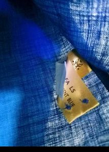 FINAL PRICE NEW RARE RABBIT Blue LINEN Shirt