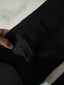 Zara Black Distressed Jeans