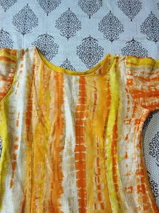 Tie And Die Kurta With Plazo