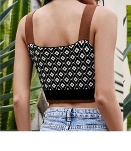 Patterned Crop Top -machine Knitted.