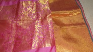 Pink &amp; Gold Saree