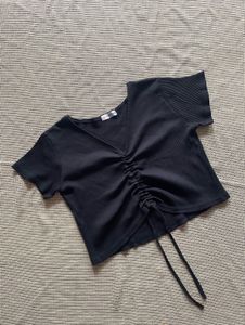 Black Ribbed Top