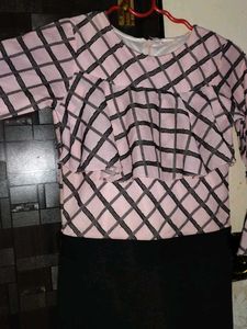 Chic Black &amp; Patterned Midi Dress