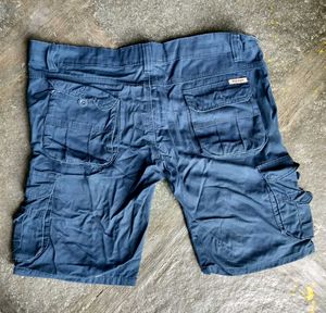 Blue Cargo Shorts
