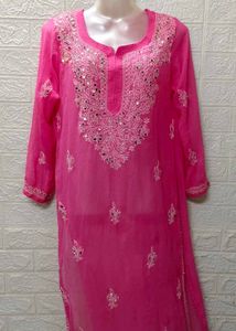 Mirror Work Chikankari Kurta/ Dresses For Rs.99