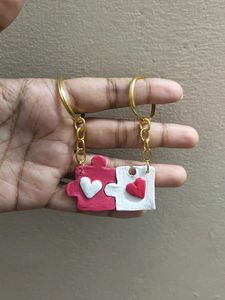 Puzzle Piece Keychains 🩷 🤍