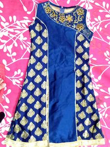 Blue & Gold Embellished Dress