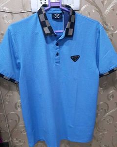Prada Light Blue Polo Shirt