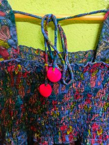 Multicolor Tunic With Back Tie Up