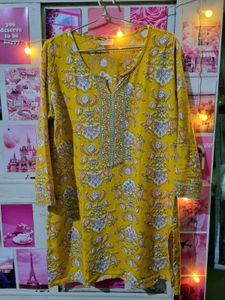 New Elegant Mustard Kurti Women