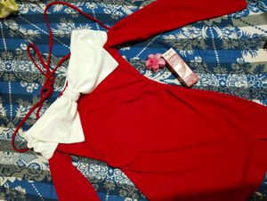 Festive Red Bow Dress