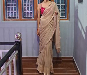 Elegant Beige Saree