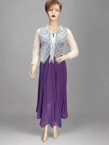Vintage Purple Chiffon Dress