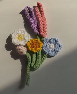 Crochet Mini Flower Bouquet Keychain💐