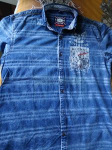 Mens Casual Denim Shirt 42 Inches