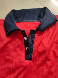 Red and Navy Blue Polo Shirt