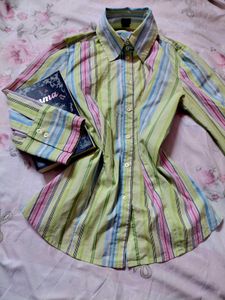 Striped Button-Down Shirt