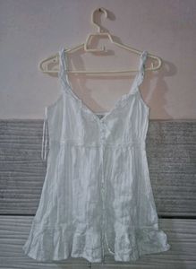 White Frill Top