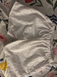 White Crochet Shorts