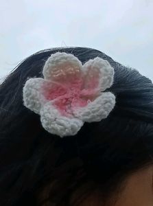 Crochet Flower Hair Clip