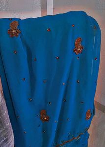 Beautiful Green Sea Saree