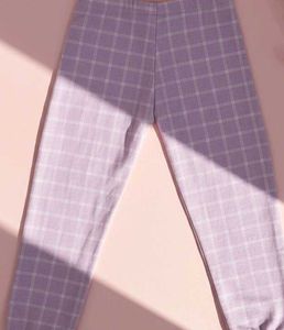 Lilac Plaid Pants