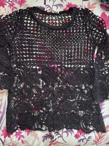 Black Lace Top with excellent net cut
