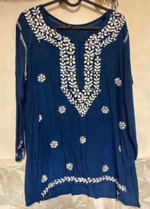 Blue Embroidered Kurta