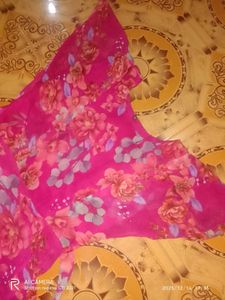 Pink Floral Ethnic Skirt