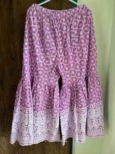 Purple Embroidered Kurta Set