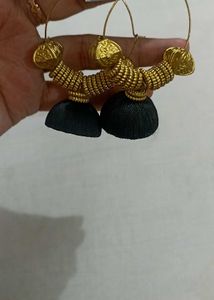 Stylish Black Tassel Earrings