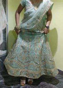 Elegant Embroidered Indian Lehenga