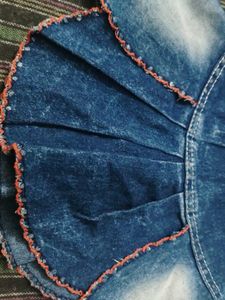 Denim Ruffle Skirt