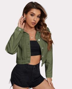Olive Green Cropped Denim Jacket🫶🏽🤍💚
