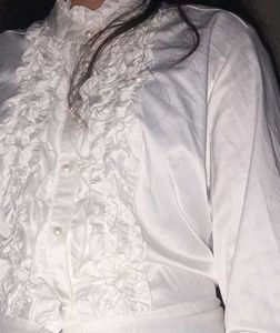 Victorian- Styled Ruffled Blouse
