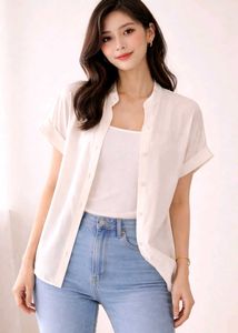 Elegant  Transparent Button-Down Shirt