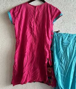 Beautiful Kurti Set. Semi Patiala Blue