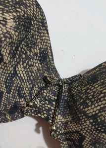 Leopard Print Brown Bra For Bust 38DD