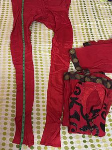 Pure Shiffon Red Suit