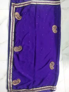 Synthetic Crepe Clothing Saree With blouse